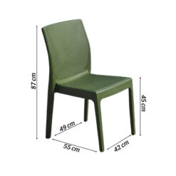 Thông số kích thước ghế nhựa đúc nguyên khối